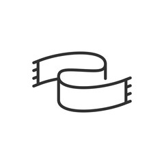 Scarf, linear icon. Line with editable stroke