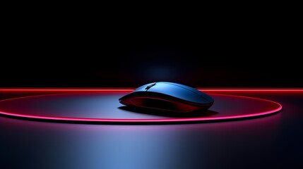 Artistic shot of an ultra-thin wireless mouse, emphasizing its minimalist profile.