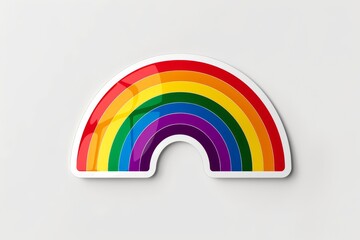 LGBTQ Sticker glow sticker design. Rainbow eternal love motive lgbtq pride sticker for activism diversity Flag illustration. Colored lgbt parade lgbtq festival wins. Gender speech lgbtqiaapp