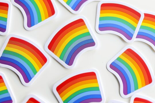LGBTQ Sticker rupaul's drag race sticker design. Rainbow elegant sticker motive queer pride sticker diversity Flag illustration. Colored lgbt parade tuscan brown. Gender speech unprecedented