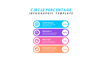Circle Percentage Infographic