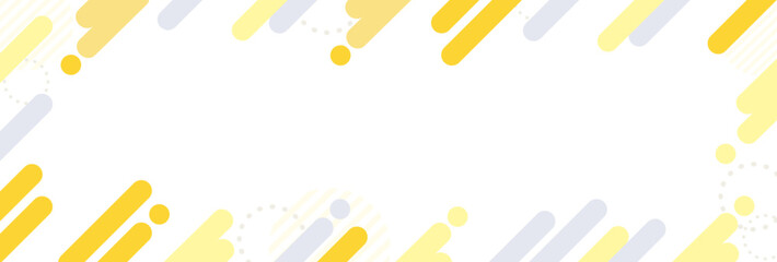 幾何学デザインのレトロポップなフレーム素材　2