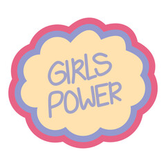 Girl power vector element