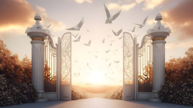 The gates of heaven that wait after death White