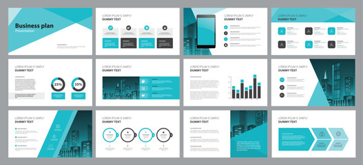 business presentation template design backgrounds and page layout design for brochure, book, magazine, annual report and company profile, with infographic elements graph design concept
 - obrazy, fototapety, plakaty