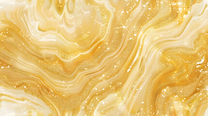 Opulent Gold Marble Swirl Background with Yellow Highlights for Premium Designs