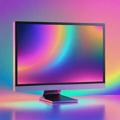 holographic lcd monitor with background