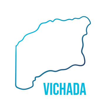 Colombia, Vichada departament abstract blue map