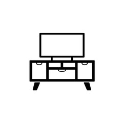 Table and television icon design illustration 