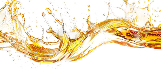 A golden beer splashing.