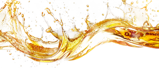 A golden beer splashing.