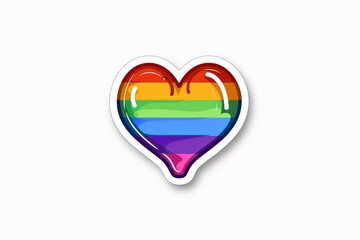 LGBTQ Sticker love self growth design. Rainbow thrilling sticker motive lgbtq pride sticker for shop diversity Flag illustration. Colored lgbt parade diversity practices. Gender speech league