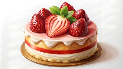 cheesecake with strawberries