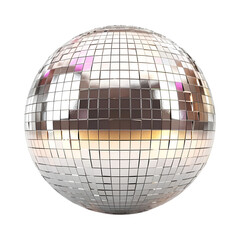 Shiny disco ball isolated on white background or transparent background 