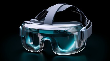 Isolated virtual reality headset, showcasing its immersive design and futuristic aesthetic.
