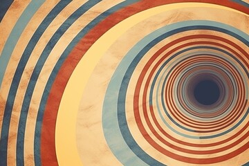 bright retro background with antique shabby wall with geometric