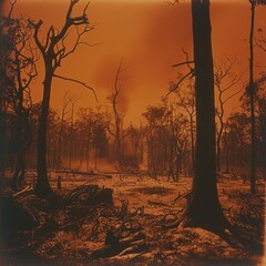Devastated Forest as a Global Warning Concept
