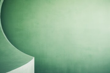 background i  retro minimalism groovy style with Old shabby Wall, spiral. shades of calm green 