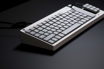 Isolated compact keyboard with a focus on portability and minimalist design - obrazy, fototapety, plakaty