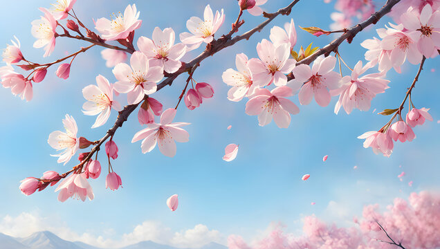 cherry blossoms. Generate AI.