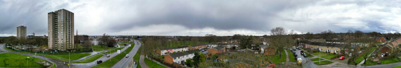 Obraz premium Panoramic View of Stevenage City of England Great Britain