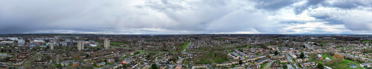 Panoramic View of Stevenage City of England Great Britain