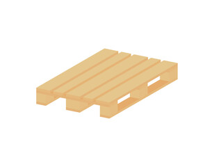 Vector classic industrial Euro pallets. Isolated on white background. 