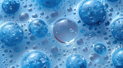 Macro View of Hyaluronic Acid Molecules and Water Beads