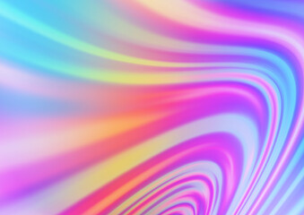 Light Multicolor, Rainbow vector background with curved circles.