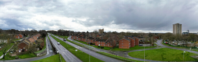Fototapeta na wymiar Panoramic View of Stevenage City of England Great Britain
