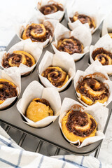 Captivating Capture of No-Yeast Cinnamon Roll Cupcakes