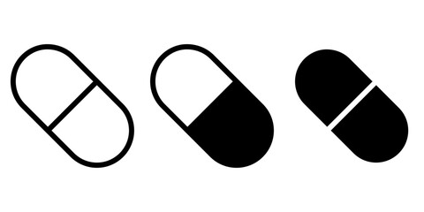 Pills icons basic simple design