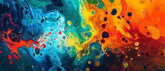 Colorful Abstract Expressionism, Bold and vibrant abstract artwork representing the emotive power of color in the style of abstract expressionism, Emotional Abstract Expressionism Artwork. - obrazy, fototapety, plakaty