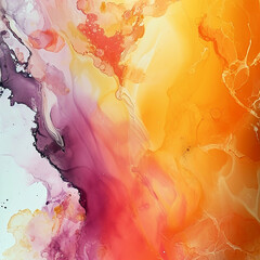 Fototapeta premium A background composed of warm shades of orange, syena and pink, interspersed with soft white. AI generative.