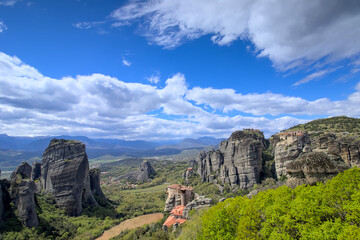 The monasteries of Meteora in sunshine