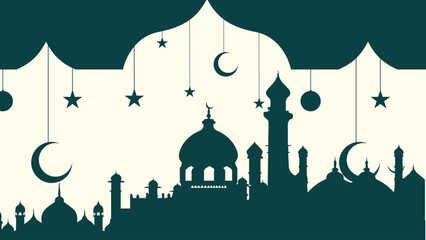 silhouette of mosque in the night © creativediastudio