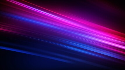 Fototapeta premium Ultraviolet background. Defocused neon light. UV led rays. Blur pink purple blue color gradient smooth glow beam pattern on dark abstract mask layer
