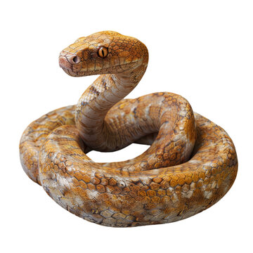 urutu snake isolated on transparent background, png