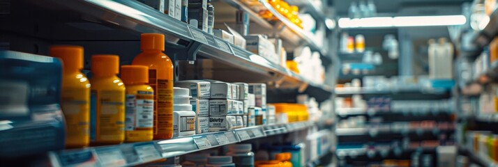 A fully stocked convenience store shelf featuring a variety of bottles for sale