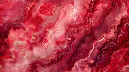 Red Marble Swirl Background with Pink Highlights for Dramatic and Romantic Designs