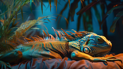 Iguana in the rainforest