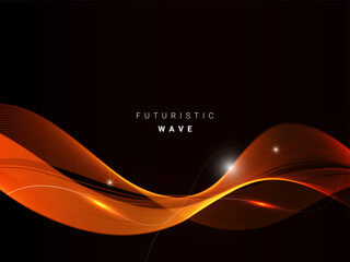 Abstract colorful glossy furure wave background