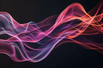 Foto op Canvas Vibrant colors flowing in a smooth wave of abstract elegance generated by artificial intelligence © Esha