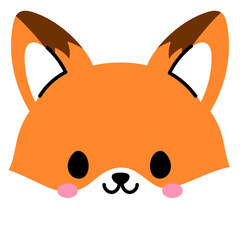 happy cute fox cartoon illustration