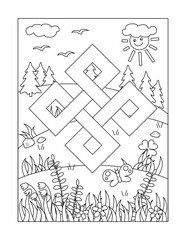 St. Patrick's Day coloring page with Celtic knot