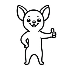 Chihuahua Happy Thumbs-Up illustration Vector

