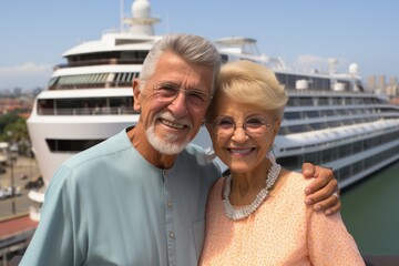 Luxurious sea voyage for elderly wealthy pensioners seeking rest, relaxation, and rejuvenation.