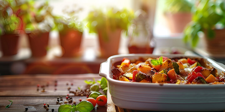 salad in a restaurant,Food In kitchen, a classic french vegitables dish