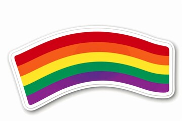 Obraz premium LGBTQ Sticker luxurious sticker design. Rainbow lgbtq artists sticker motive lgbt community sticker diversity Flag illustration. Colored lgbt parade vector graphics creation. Gender speech lgbt2qia