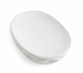 Bath accessory. Ceramic soap dish isolated on white